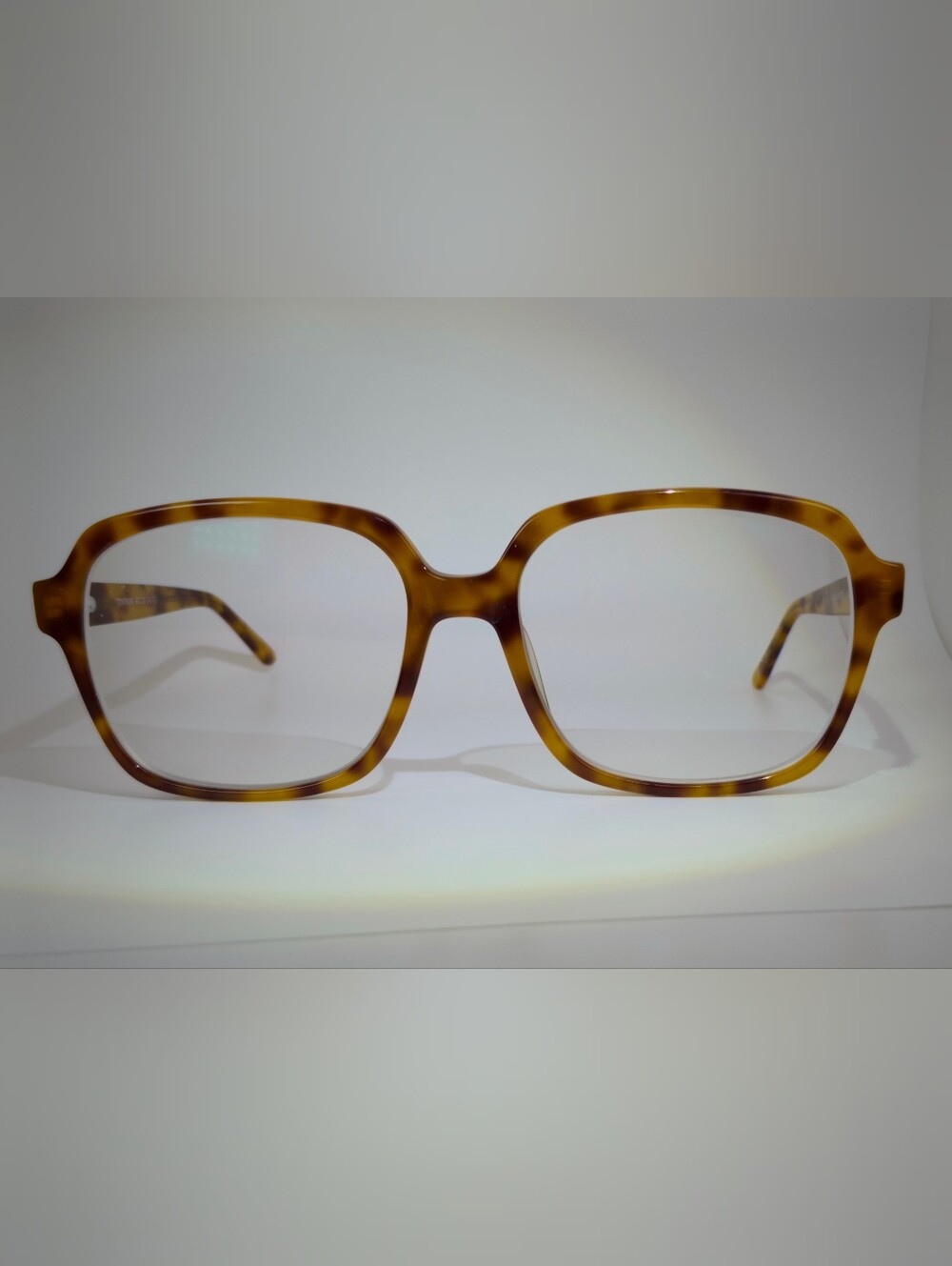 Tompkins. Amber Tortoiseshell Square Frame.